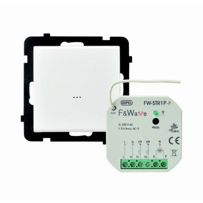 STEROWANIE BEZPRZEWODOWE Zestaw łącznika bezprzewodowego do sterowania roletami do systemu F&F kolor biały ZŁN-1RZF/m/00 OSPEL (ZŁN-1RZF/m/00)