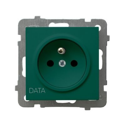 AS Gniazdo pojedyncze z uziemieniem DATA kolor zielony GP-1GZD/m/12 OSPEL (GP-1GZD/m/12)