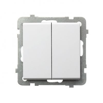 SONATA Łącznik podwójny krzyżowy kolor biały ŁP-19R/m/00 OSPEL (ŁP-19R/m/00)