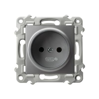 SZAFIR Gniazdo pojedyncze kolor szary mat GP-1Z/m/70 OSPEL (GP-1Z/m/70)