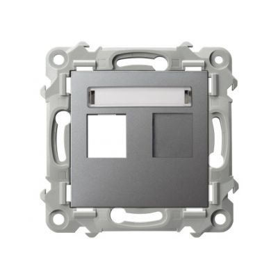 SZAFIR Obudowa gniazda pojedynczego typu Keystone prosta kolor szary mat GPK-1Z/p/70 OSPEL (GPK-1Z/p/70)