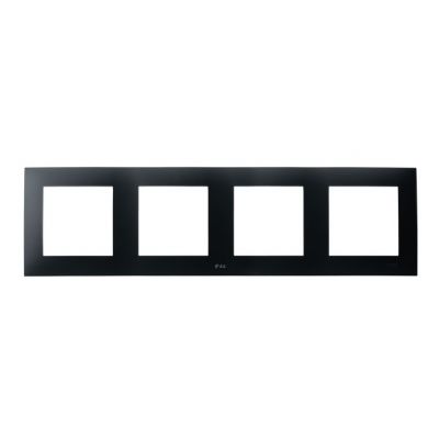 SZAFIR Ramka poczwórna do łączników IP44 kolor czarny metalik RH-4Z/33 OSPEL (RH-4Z/33)
