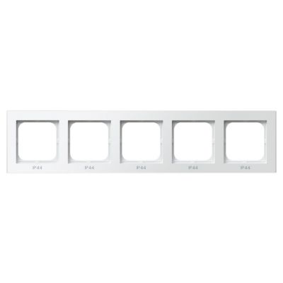 SONATA Ramka pięciokrotna do łączników IP44 kolor biały mat RH-5R/75 OSPEL (RH-5R/75)