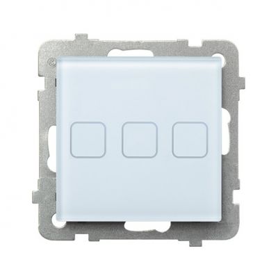 SONATA TOUCH Łącznik dotykowy potrójny z podświetleniem kolor białe szkło ŁPD-13RS/m/31 OSPEL (ŁPD-13RS/m/31)