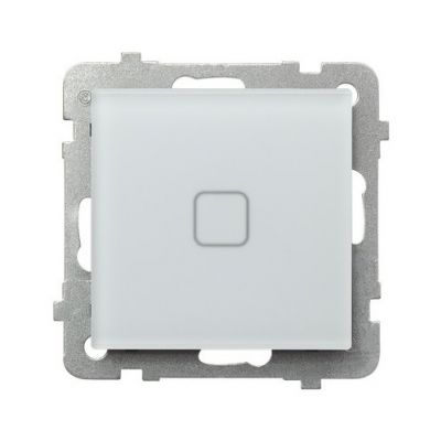 SONATA TOUCH Łącznik dotykowy pojedynczy jednobiegunowy z podświetleniem kolor białe szkło szronione ŁPD-1RS/m/78 OSPEL (ŁPD-1RS/m/78)