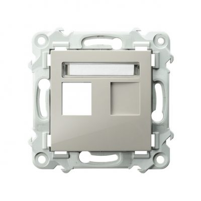 SZAFIR Obudowa gniazda pojedynczego typu Keystone prosta kolor kaszmirowy beż GPK-1Z/p/83 OSPEL (GPK-1Z/p/83)