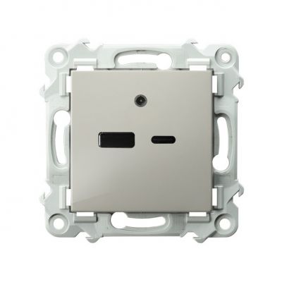 SZAFIR Ładowarka USB A+C kolor kaszmirowy beż GPUSB-2Z/m/83 OSPEL (GPUSB-2Z/m/83)