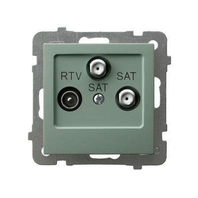 AS Gniazdo RTV-SAT z dwoma wyjściami SAT - kolor zielony mat (GPA-G2S/m/84)
