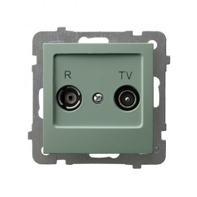 AS Gniazdo RTV końcowe - kolor zielony mat (GPA-GK/m/84)