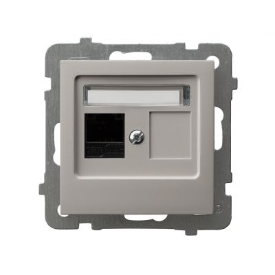 AS Gniazdo komputerowe pojedyncze kat.5e kaszmir GPK-1G/K/m/82 OSPEL (GPK-1G/K/m/82)