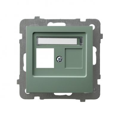 AS Obudowa gniazda pojedynczego typu Keystone prosta - kolor zielony mat (GPK-1G/p/84)