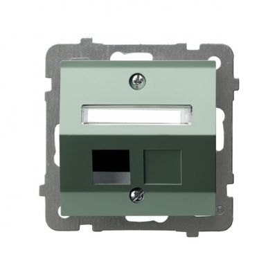 AS Obudowa gniazda pojedynczego typu Keystone skośna - kolor zielony mat (GPK-1GS/p/84)