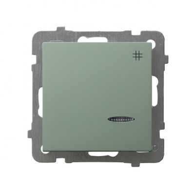 AS Łącznik krzyżowy z podświetleniem niebieskim - kolor zielony mat (ŁP-4GS/m/84)