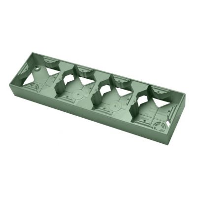 Puszka instalacyjna do serii As poczwórna - kolor zielony mat (PNP-4G/84)