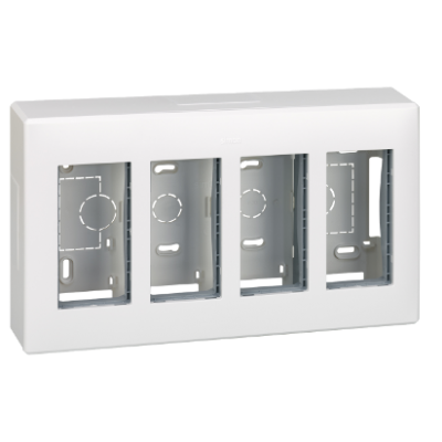Simon Connect Obudowa natynkowa S500 4-modułowa 8x K45 kompletna czysta biel 51000004-030 KONTAKT (51000004-030)
