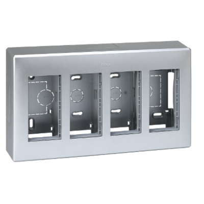 Simon Connect Obudowa natynkowa S500 4-modułowa 8x K45 kompletna aluminium 51000004-033 KONTAKT (51000004-033)