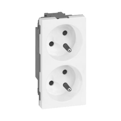 Simon Connect Gniazdo podwójne S500 z uziemieniem 2x230V 16A bez sygnalizacji nożowe czysta biel 50000468-030 KONTAKT (50000468-030)