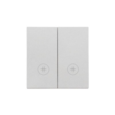 Simon 55 Klawisz podwójny z oczkami z piktogramami krzyżowymi do: SW7/2L2M Aluminium mat TKW7/2L2/143 KONTAKT (TKW7/2L2/143)