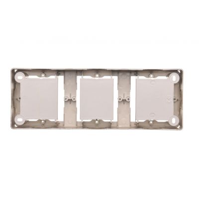 puszki instal. Puszka natynkowa płytka (31mm) potrójna satynowy MPN3/29 KONTAKT (MPN3/29)