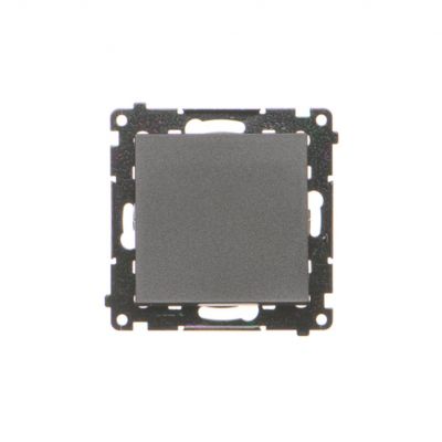 Simon 55 Przycisk zwierny pojedynczy zwierny bez piktogramu szybkozłączka Czarny mat TP1.01/149 KONTAKT (TP1.01/149)