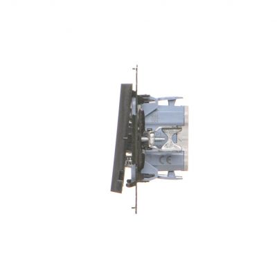 Simon 55 Przycisk zwierny pojedynczy zwierny bez piktogramu szybkozłączka Czarny mat TP1.01/149 KONTAKT (TP1.01/149)