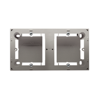 puszki instal. Puszka natynkowa płytka (31mm) podwójna satynowy MPN2/29 KONTAKT (MPN2/29)