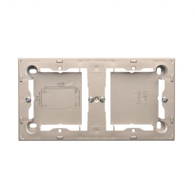 puszki instal. Puszka natynkowa płytka (31mm) podwójna satynowy MPN2/29 KONTAKT (MPN2/29)
