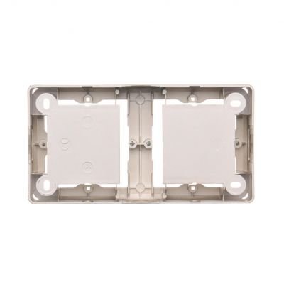 puszki instal. Puszka natynkowa płytka (31mm) podwójna satynowy MPN2/29 KONTAKT (MPN2/29)