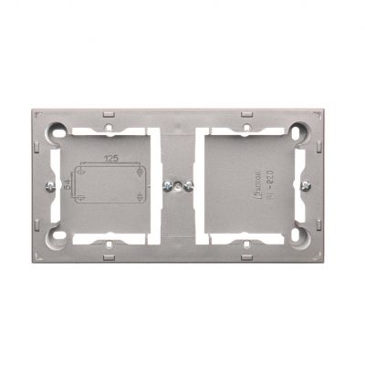 puszki instal. Puszka natynkowa płytka (31mm) podwójna stal inox MPN2/21 KONTAKT (MPN2/21)