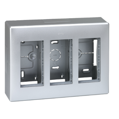 Simon Connect Obudowa natynkowa S500 3-modułowa 6x K45 kompletna aluminium 51000003-033 KONTAKT (51000003-033)