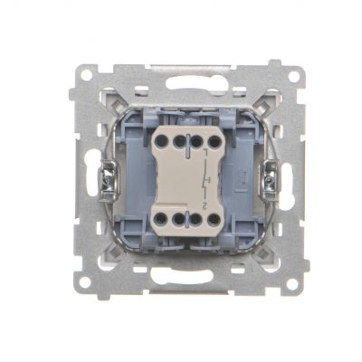 Simon 55 Przycisk zwierny pojedynczy rozwierny bez piktogramu szybkozłączka Aluminium mat TPR1.01/143 KONTAKT (TPR1.01/143)