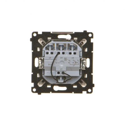 Simon 55 Przycisk zwierny potrójny z podświetleniem LED szybkozłączka Szampański mat TP31L.01/144 KONTAKT (TP31L.01/144)