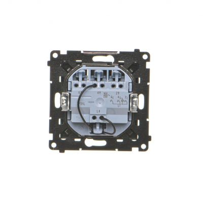 Simon 55 Przycisk zwierny potrójny z podświetleniem LED szybkozłączka Czarny mat TP31L.01/149 KONTAKT (TP31L.01/149)