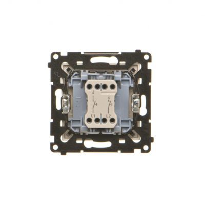 Simon 55 Przycisk zwierny podwójny zwierny bez piktogramu szybkozłączka Szampański mat TP2.01/144 KONTAKT (TP2.01/144)