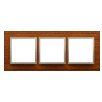 Simon 54 Nature Ramka 3-krotna Nature-Drewno ZŁOTY ORZECH IP20/IP44* (*IP44-należy zastosować zestaw uszczelek DUN3) DRN3/86 KONTAKT (DRN3/86)