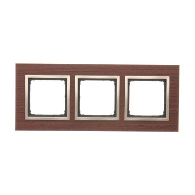 Simon 54 Nature Ramka 3-krotna Nature-Drewno ZŁOTY ORZECH IP20/IP44* (*IP44-należy zastosować zestaw uszczelek DUN3) DRN3/86 KONTAKT (DRN3/86)