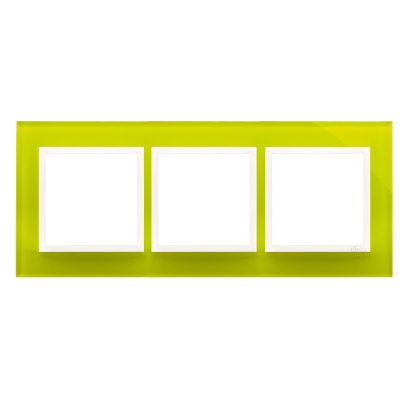 Simon 54 Nature Ramka 3-krotna Nature-Szkło LIMONKOWY SORBET IP20/IP44* (*IP44-należy zastosować zestaw uszczelek DUN3) DRN3/90 KONTAKT (DRN3/90)