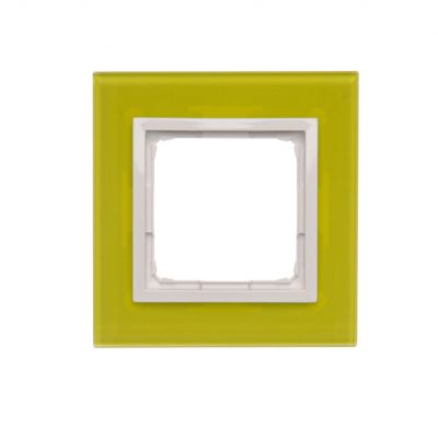 Simon 54 Nature Ramka 1-krotna Nature-Szkło LIMONKOWY SORBET IP20/IP44* (*IP44-należy zastosować uszczelkę ramki DUN1) DRN1/90 KONTAKT (DRN1/90)