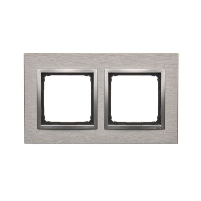 Simon 54 Nature Ramka 2-krotna Nature-Metal INOX KLASYCZNY IP20/IP44* (*IP44-należy zastosować zestaw uszczelek DUN2) DRN2/77 KONTAKT (DRN2/77)