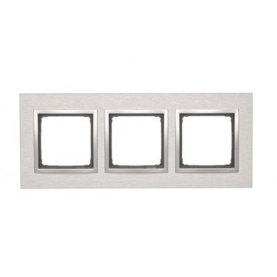 Simon 54 Nature Ramka 3-krotna Nature-Metal INOX KLASYCZNY IP20/IP44* (*IP44-należy zastosować zestaw uszczelek DUN3) DRN3/77 KONTAKT (DRN3/77)