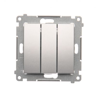 Simon 54 Łącznik potrójny 10A 250V szybkozłączka srebrny mat DW31.01/43 KONTAKT (DW31.01/43)
