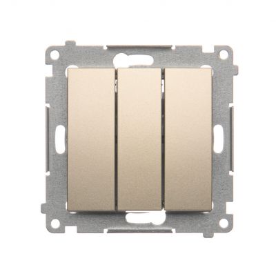 Simon 54 Łącznik potrójny 10A 250V szybkozłączka złoty mat DW31.01/44 KONTAKT (DW31.01/44)