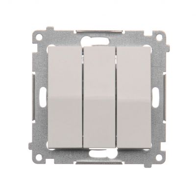 Simon 54 Łącznik potrójny z podświetleniem LED 10A 250V szybkozłączka biały DW31L.01/11 KONTAKT (DW31L.01/11)