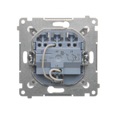 Simon 54 Łącznik potrójny z podświetleniem LED 10A 250V szybkozłączka biały DW31L.01/11 KONTAKT (DW31L.01/11)