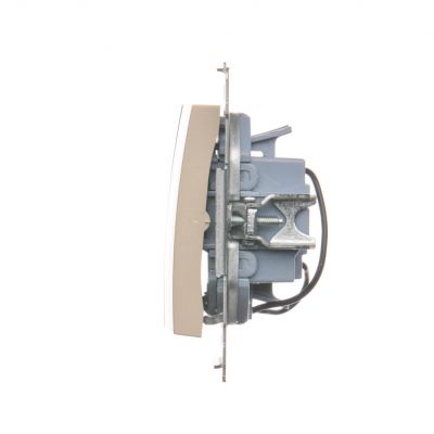 Simon 54 Łącznik potrójny z podświetleniem LED 10A 250V szybkozłączka kremowy DW31L.01/41 KONTAKT (DW31L.01/41)
