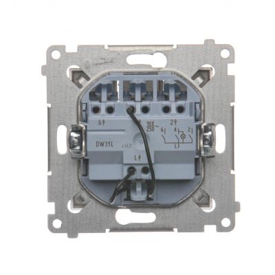 Simon 54 Łącznik potrójny z podświetleniem LED 10A 250V szybkozłączka brąz mat DW31L.01/46 KONTAKT (DW31L.01/46)