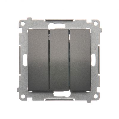 Simon 54 Łącznik potrójny z podświetleniem LED 10A 250V szybkozłączka antracyt DW31L.01/48 KONTAKT (DW31L.01/48)