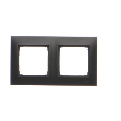 Simon 54 Premium Ramka 2-krotna PREMIUM do puszek karton-gips IP20 / IP44 czarny DRK2/49 KONTAKT (DRK2/49)