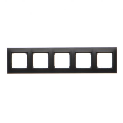 Simon 54 Premium Ramka 5-krotna PREMIUM do puszek karton-gips IP20 / IP44 czarny DRK5/49 KONTAKT (DRK5/49)