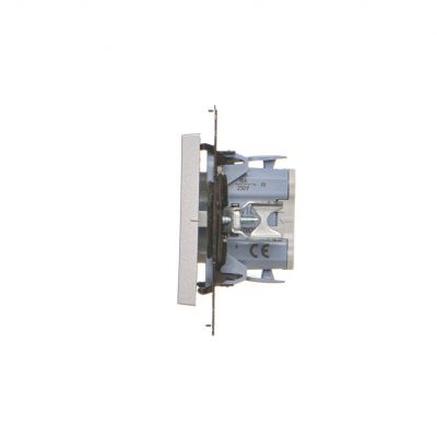 Simon 55 Łącznik roletowy trójpozycyjny 1-0-2 szybkozłączka Aluminium mat TZW1K.01/143 KONTAKT (TZW1K.01/143)